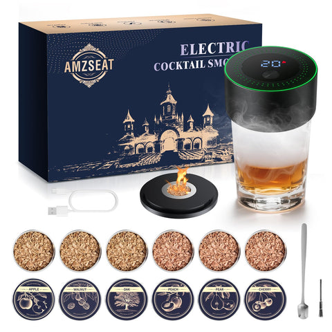 Amzseat electric whiskey smoker kit top smoke unit for rich aroma.