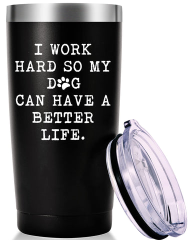 AMZUSHOME 20oz black travel mug with lid for daily use