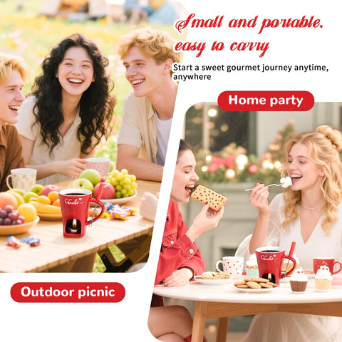 AMZWISH fondue cup keeps coffee or milk warm for cozy moments