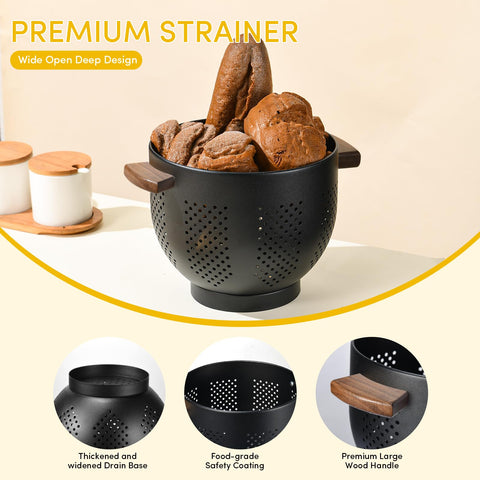 ANABIUP large-capacity colander handles pasta, vegetables, and fruits easily