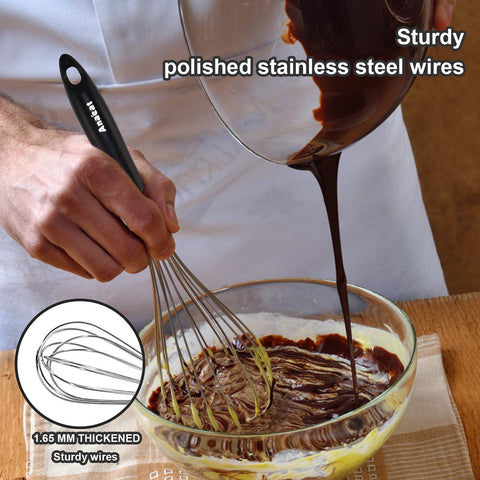 Anaeat 9-inch balloon whisk ideal for whipping eggs and cream.