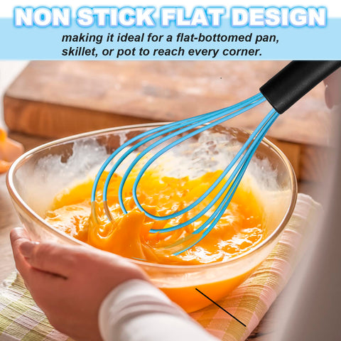 Anaeat balloon whisk 11-inch blue for quick whisking sauces