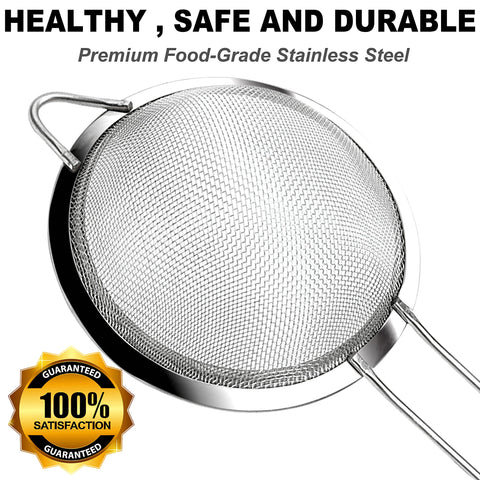Anaeat fine mesh sifts dry ingredients quickly and evenly.