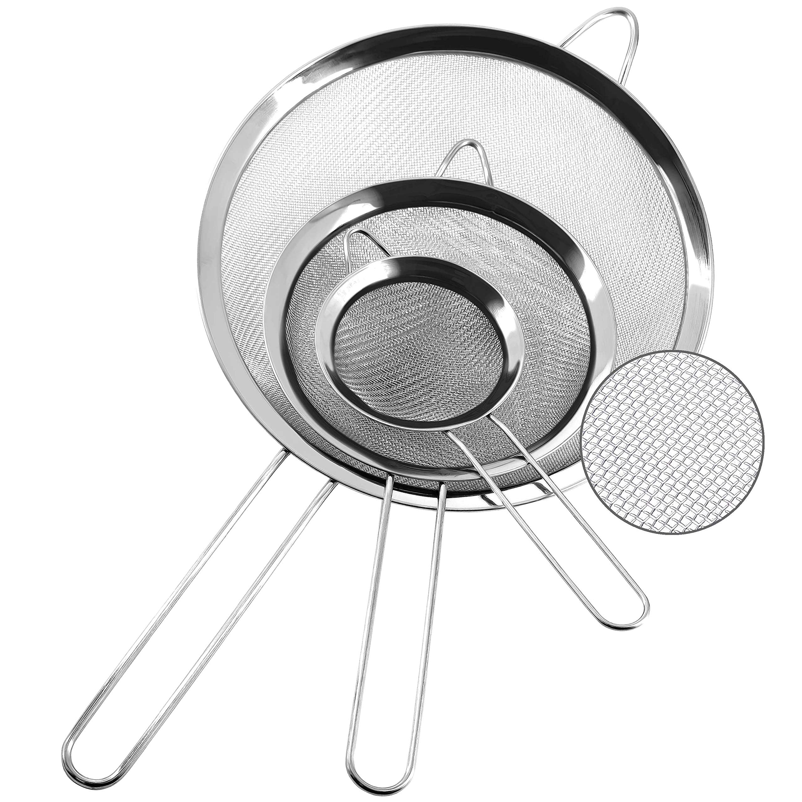 Anaeat fine mesh strainer 3.15-inch size for precise flour sifting