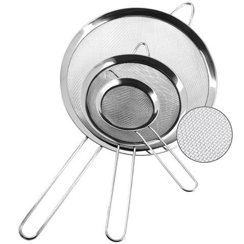 Anaeat fine mesh strainer 3.15-inch size for precise flour sifting