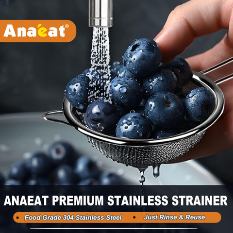 Anaeat 7.87-inch strainer for larger batches like pasta and rice