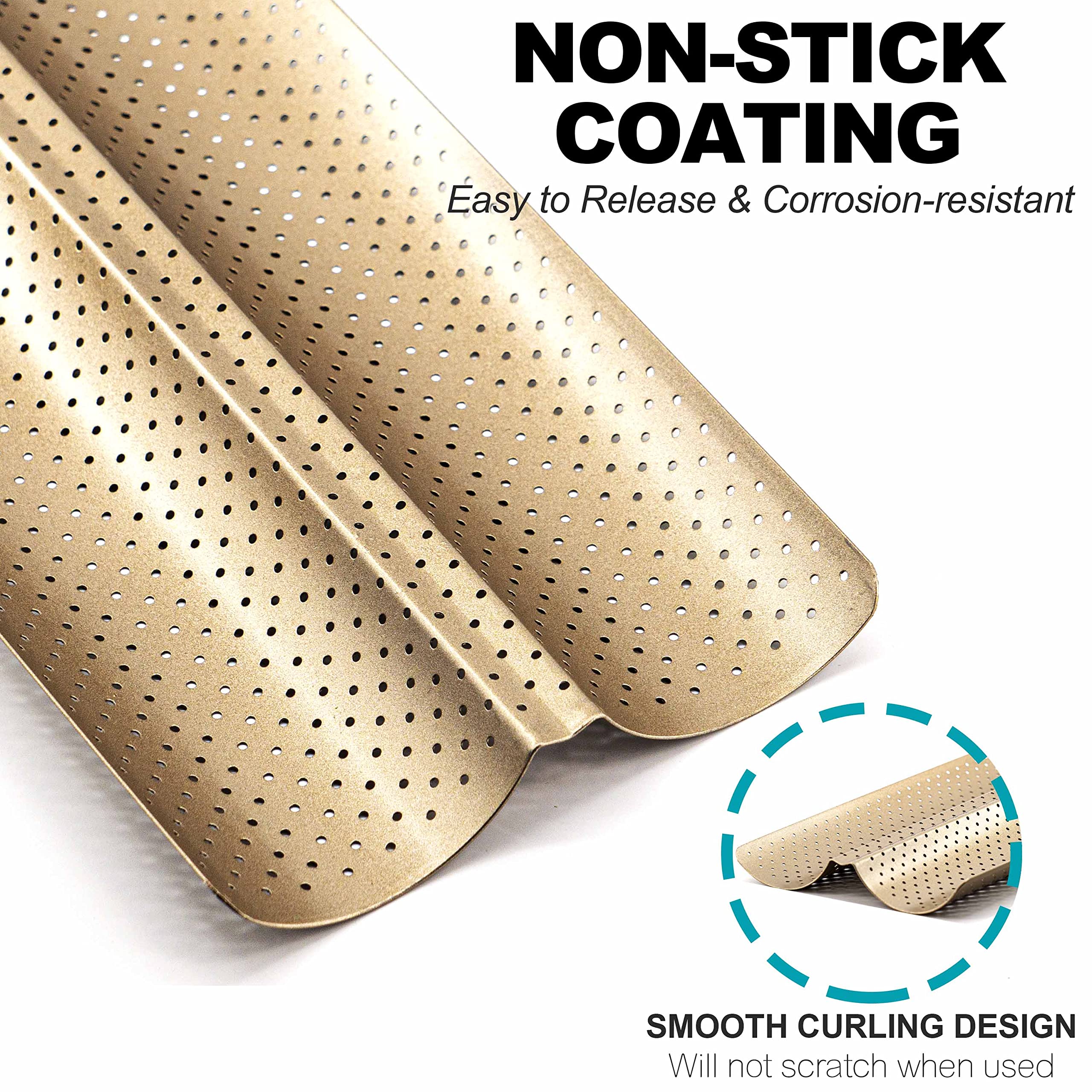 Anaeat French bread tray highlights airflow for crisp loaf texture.