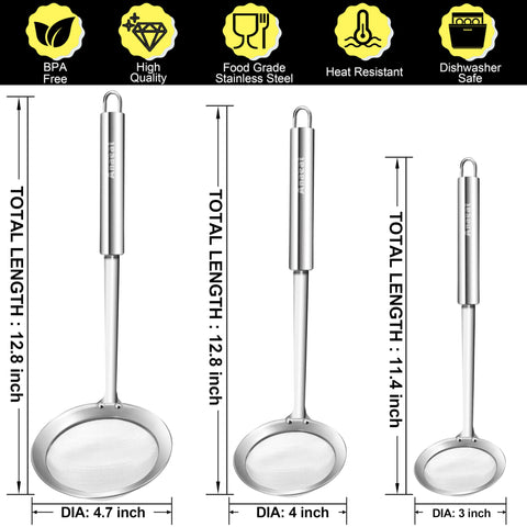 Anaeat skimmer with hanging hole for easy kitchen storage.