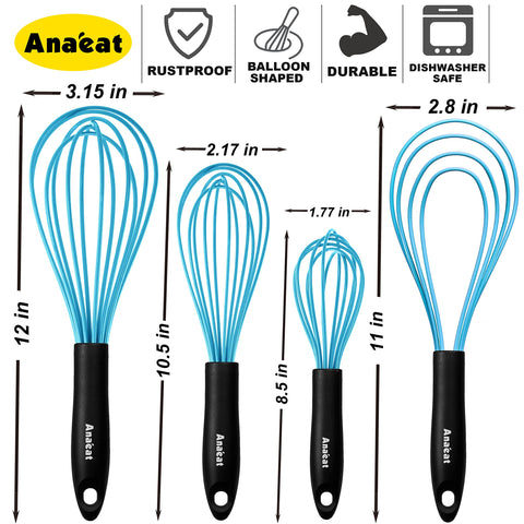 Anaeat heat-resistant whisk up to 450F for versatile cooking