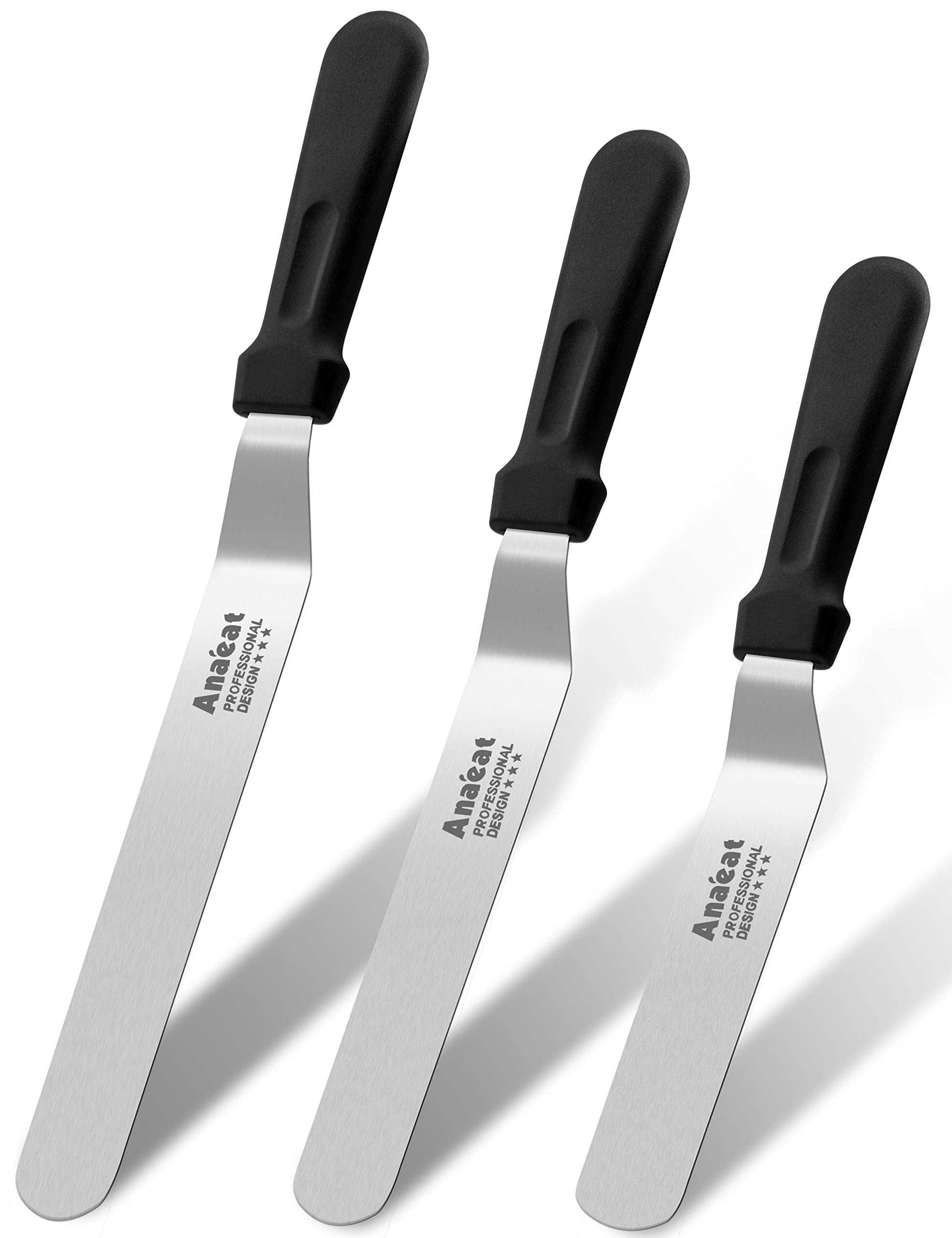 Anaeat icing spatula 6-inch angled blade for smooth, precise cake frosting.