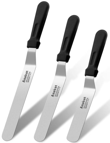 Anaeat icing spatula 6-inch angled blade for smooth, precise cake frosting.