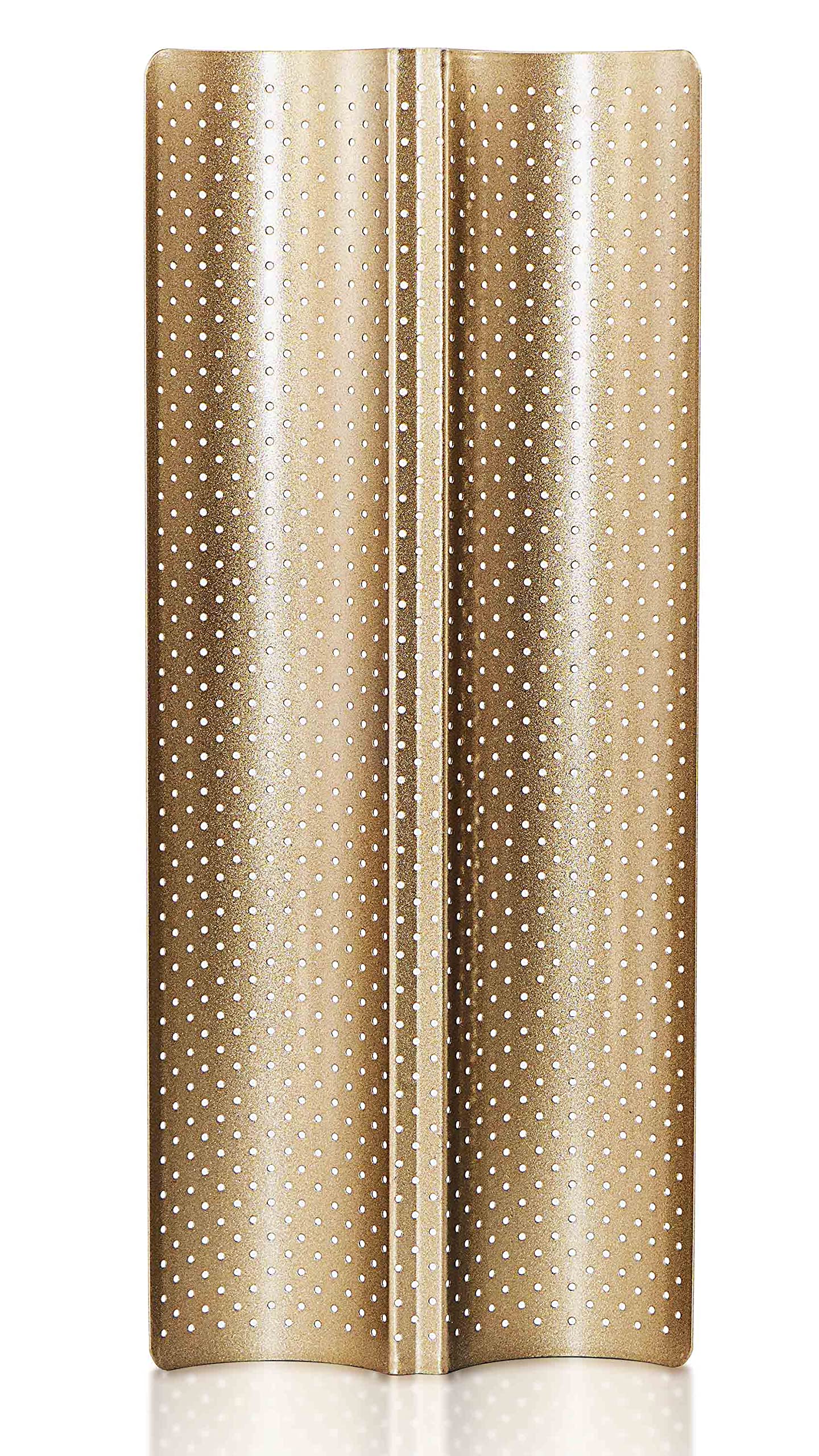 Anaeat nonstick perforated baguette pan showing two loaves for even baking.