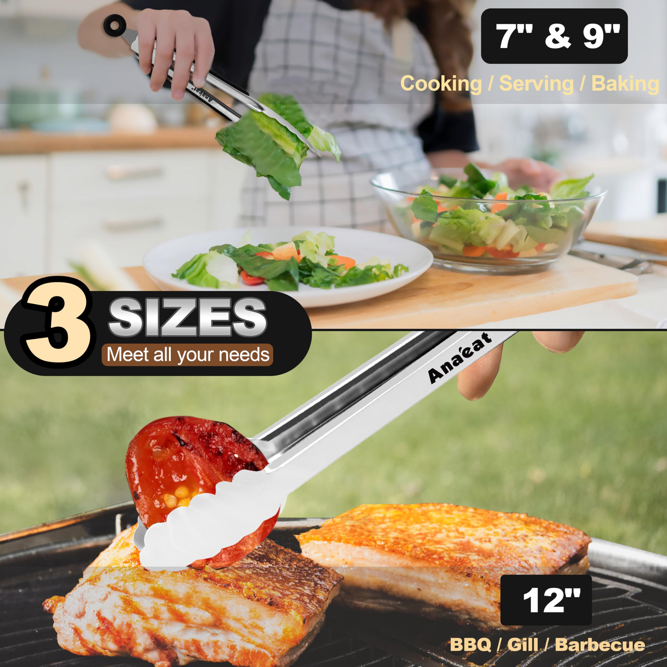 Heat resistant up to 480°F keeps hands safe during high-heat searing and grilling.