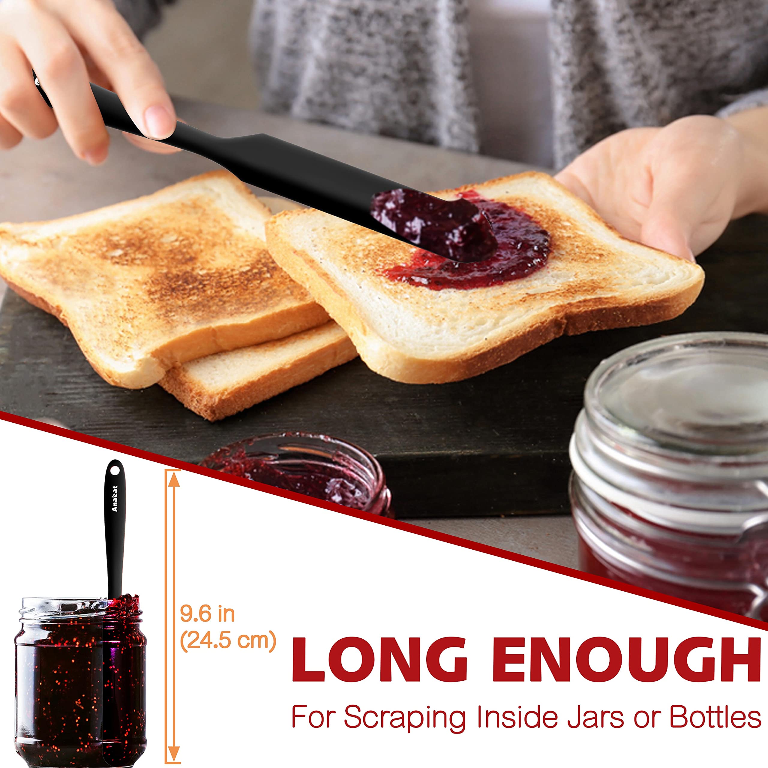 Anaeat silicone spatula set-5 lifting a delicate omelet.