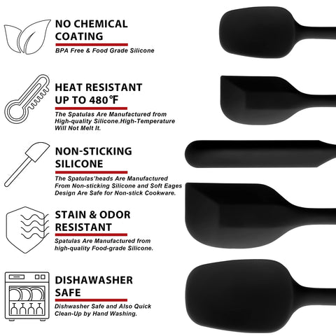 Anaeat silicone spatula set-5 serving lasagna slices.