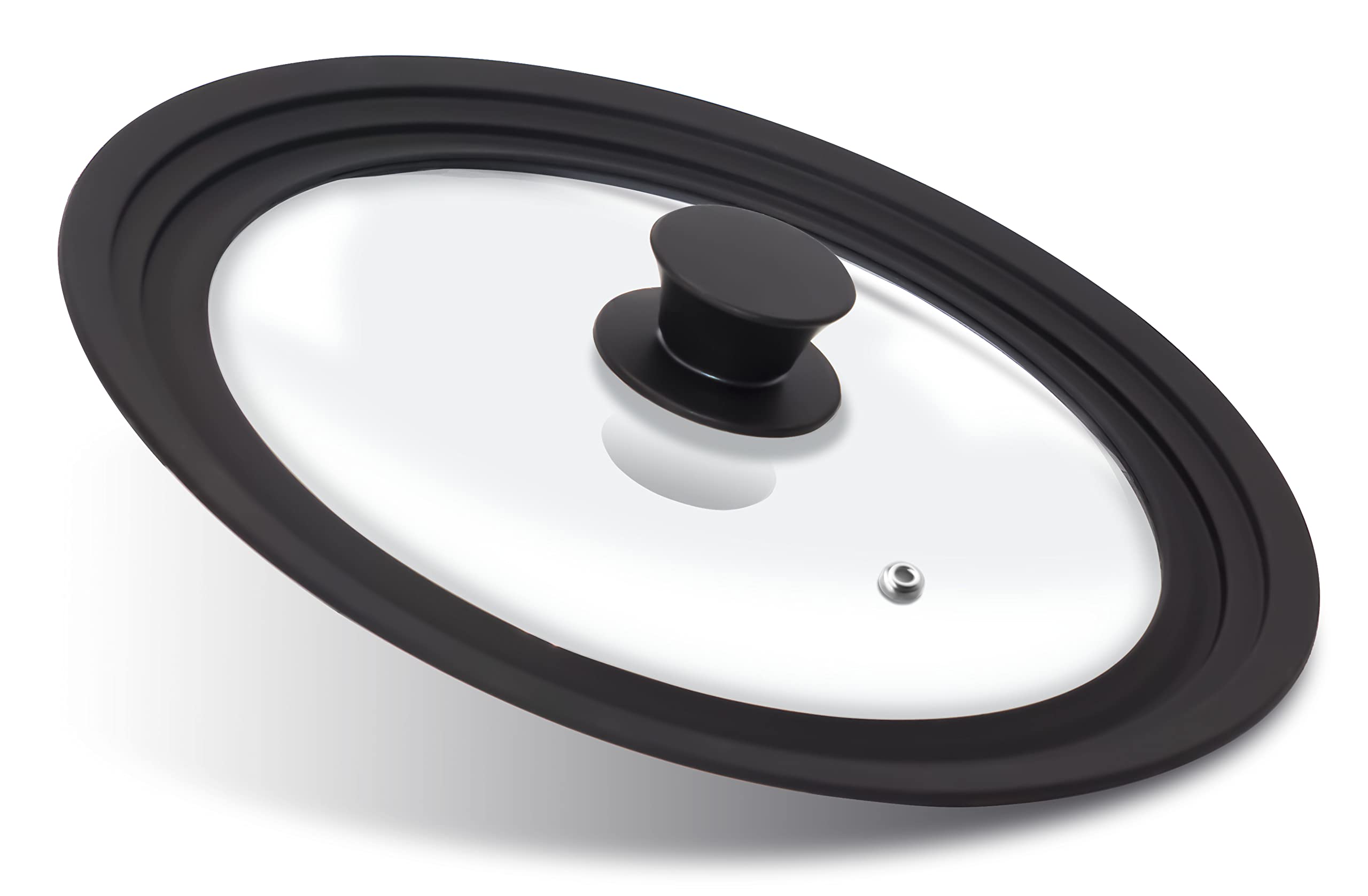 Anaeat silicone universal lid with clear glass view for monitoring simmering and preventing spills