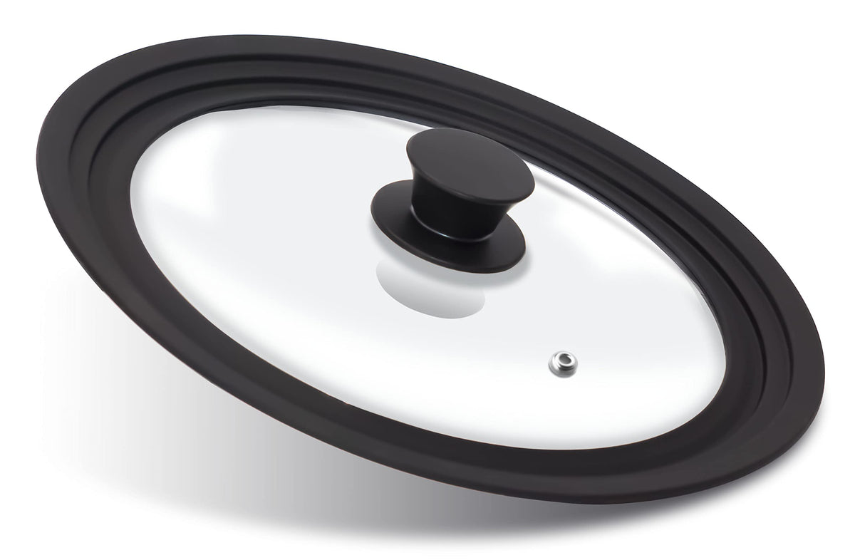 Anaeat silicone universal lid with clear glass view for monitoring simmering and preventing spills