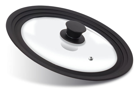 Anaeat silicone universal lid with clear glass view for monitoring simmering and preventing spills