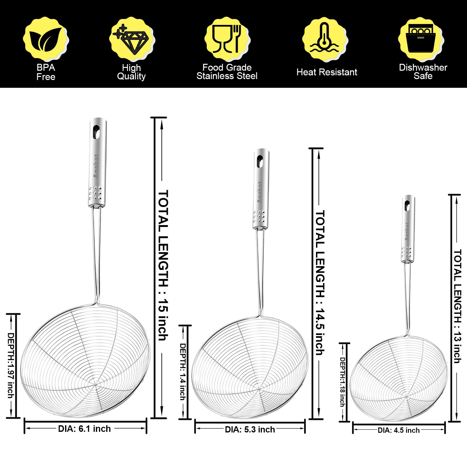 Anaeat spider skimmer hanging design: easy wall storage.