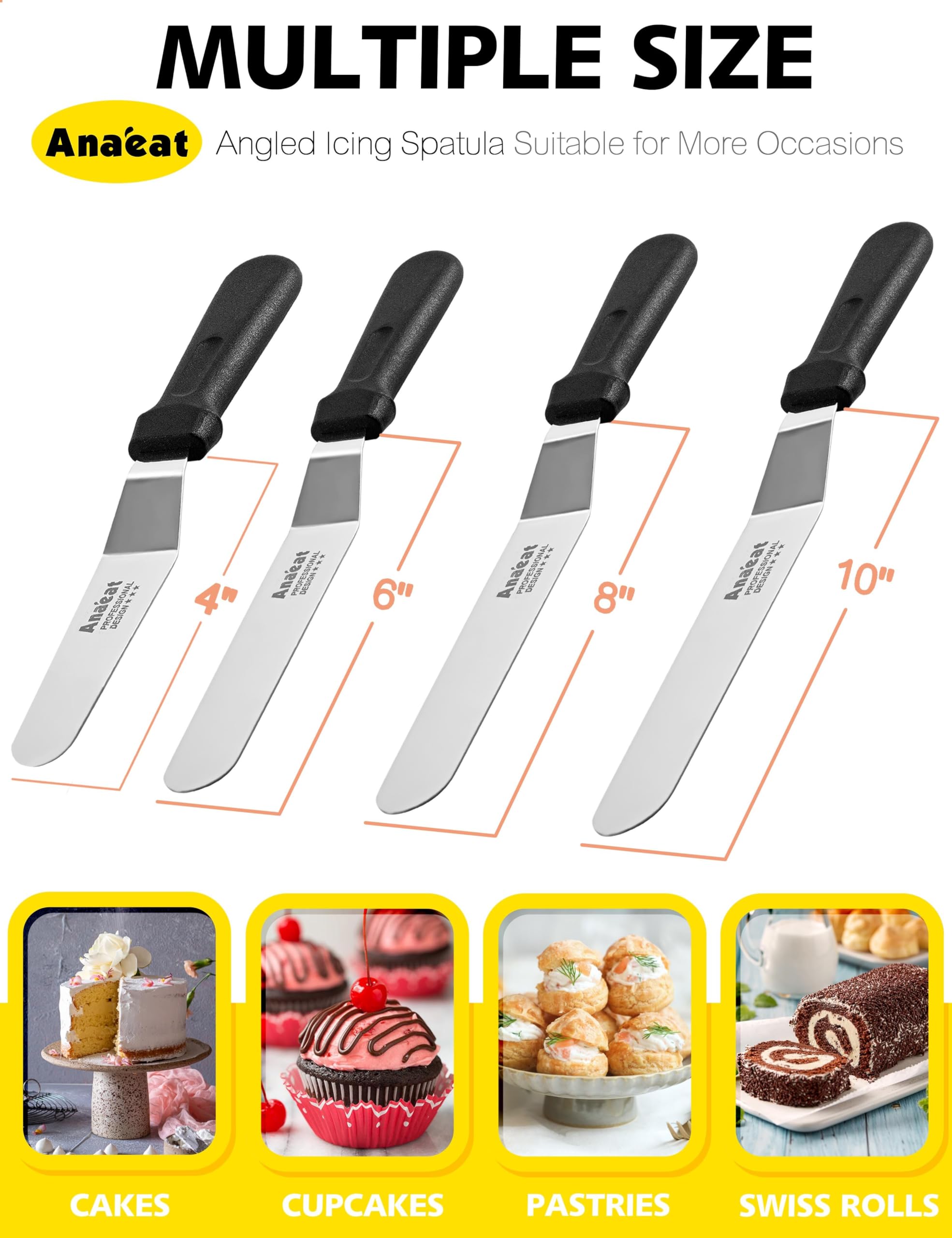Anaeat stainless steel blade close-up emphasizing durability and dishwasher safety.