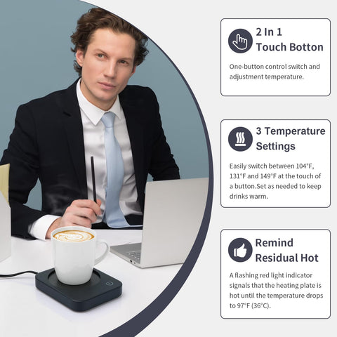 Anbanglin mug warmer auto shuts off after four hours for safe daily use