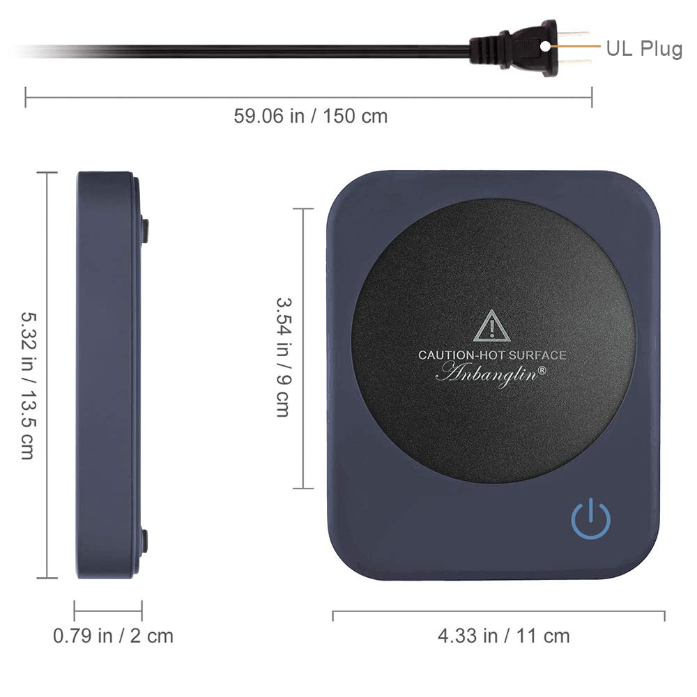 Anbanglin warm plate compatible with ceramic and metal cups for versatile use