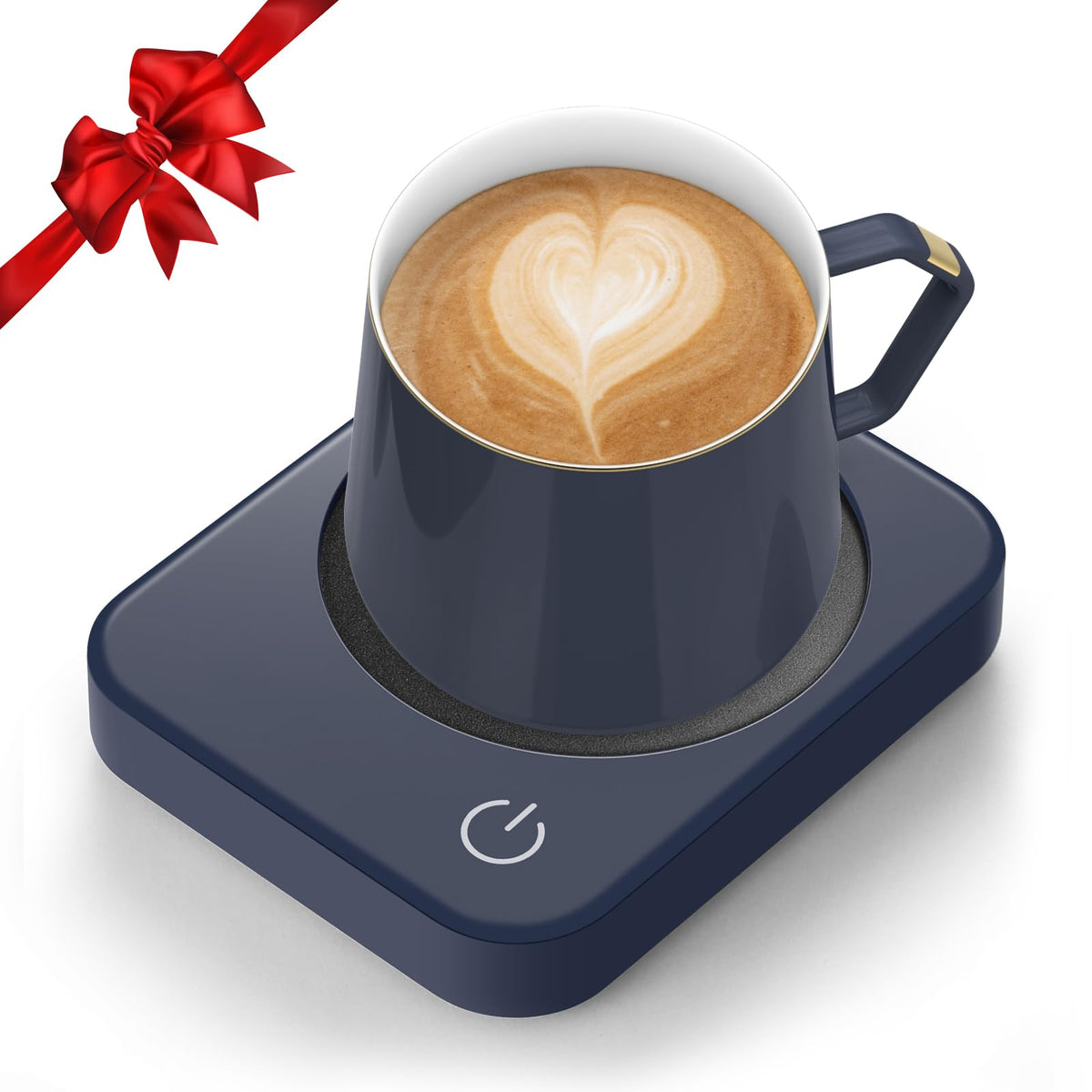 Anbanglin coffee mug warmer top view highlighting desk-friendly design for steady warmth