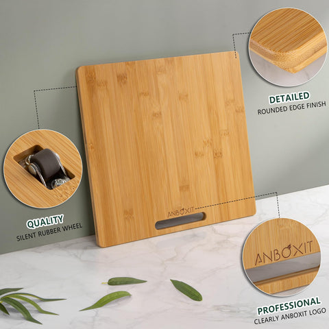 ANBOXIT bamboo appliance slider under-cabinet use enables easy access to appliances