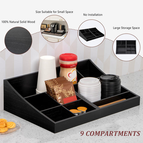 ANBOXIT Coffee Station Organizer, 2-in-1 design for flexible countertop setup