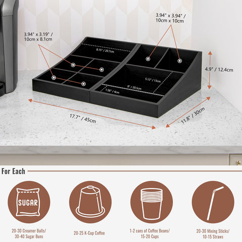 ANBOXIT Coffee Station Organizer placed on a countertop in kitchen or office setting