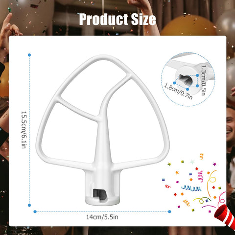 Ancable paddle attachment in operation for whipping cream and butter mixing