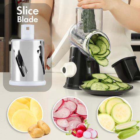Ancevsk cheese grater black on non slip surface during fast cheese grating