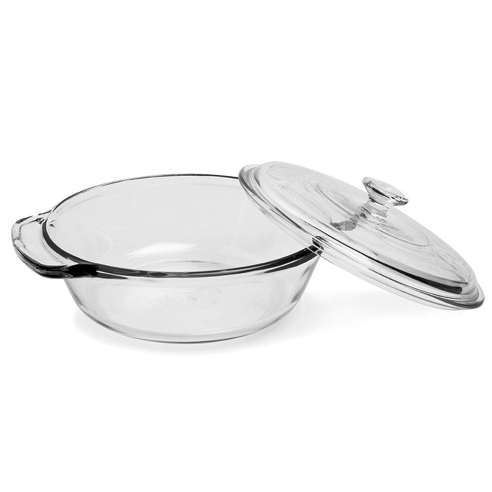 Anchor Hocking 2-quart glass casserole with cover for even baking