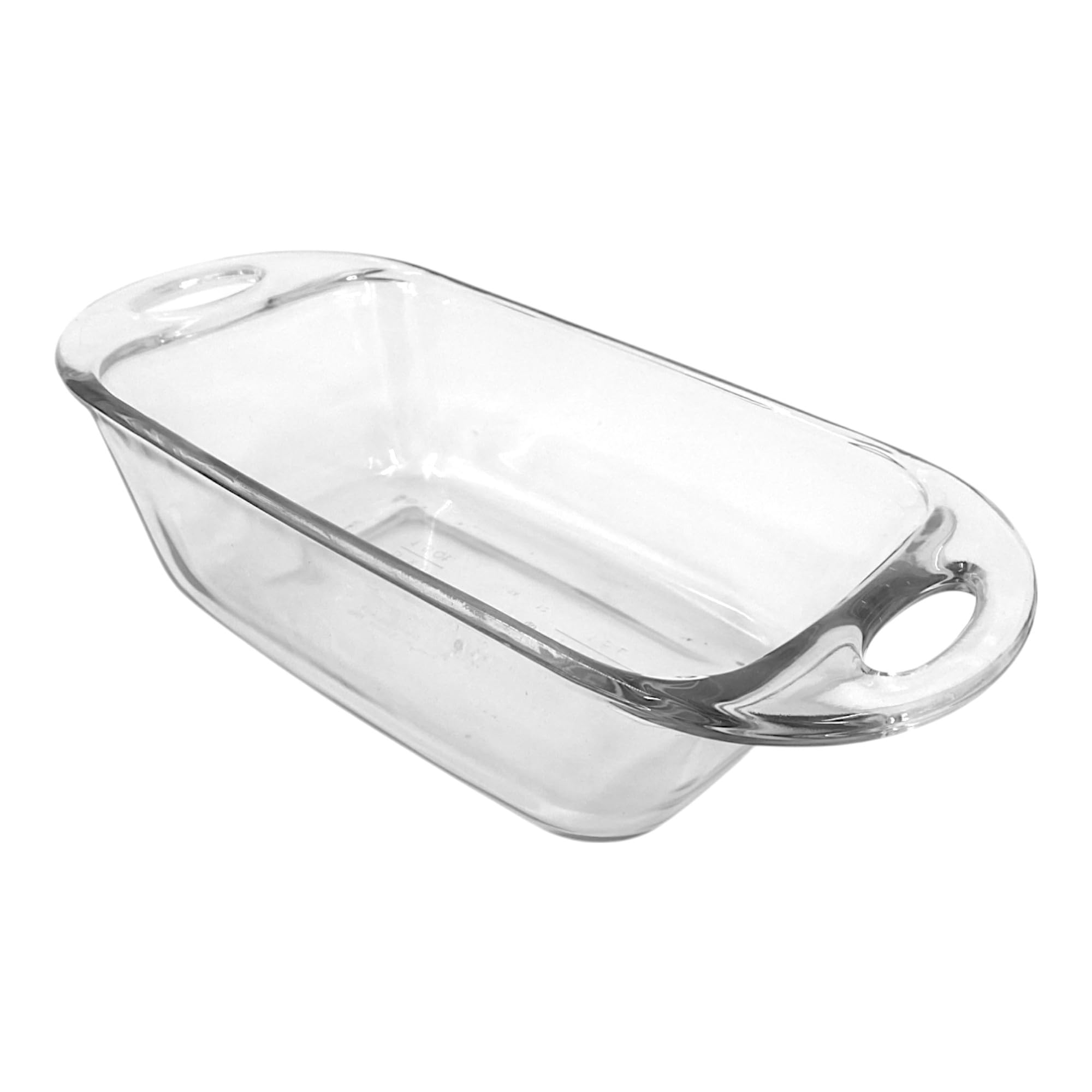 Anchor Hocking 5x9 glass loaf dish - ovenproof for baking and easy serving.