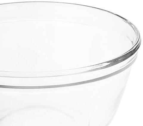 Anchor Hocking 2.5-quart glass bowl in use with ingredients