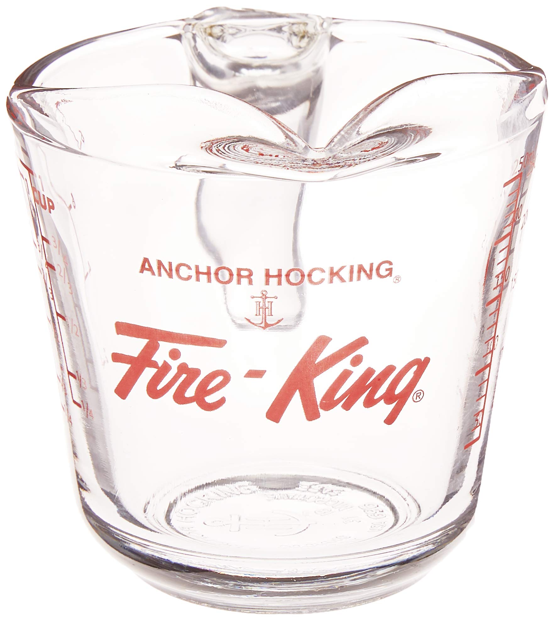 Anchor Hocking Fire-King 1-Cup measuring cup is dishwasher safe for easy cleanup