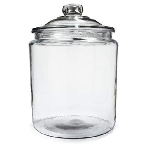 Anchor Hocking Heritage Hill half-gallon glass jar; versatile storage for snacks