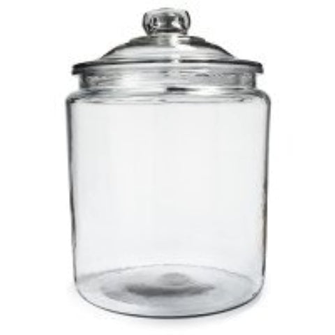 Anchor Hocking Heritage Hill jar with flat sides; easy to decorate or gift