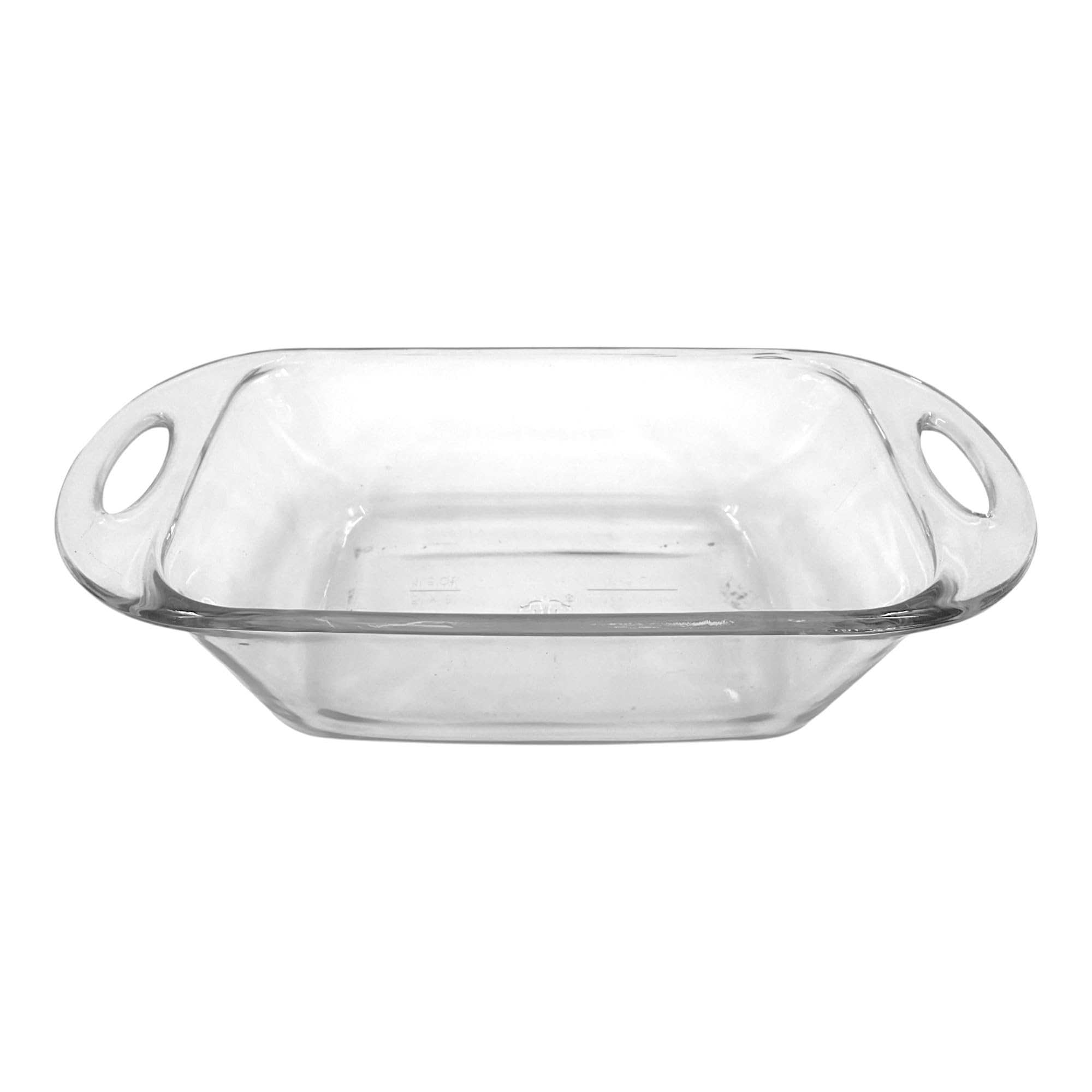 Anchor Hocking loaf dish with molded handles - secure transport from oven to table.