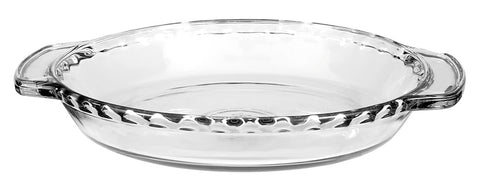 Anchor Hocking Oven Basics 9.5-inch deep pie plate in clear glass for even baking