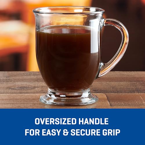 Anchor Hocking Cafe Mug with footed base provides stable placement