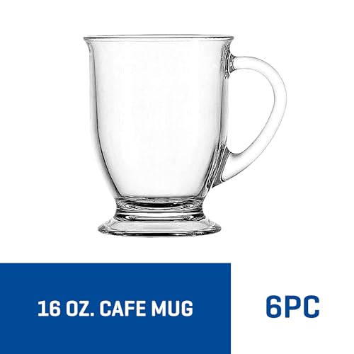 Anchor Hocking Cafe Mug with oversized handle for a comfortable grip