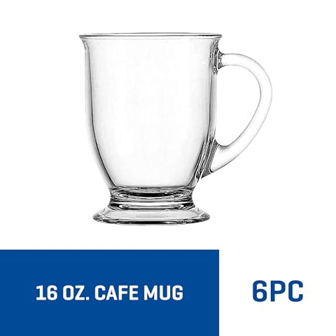 Anchor Hocking Cafe Mug with oversized handle for a comfortable grip