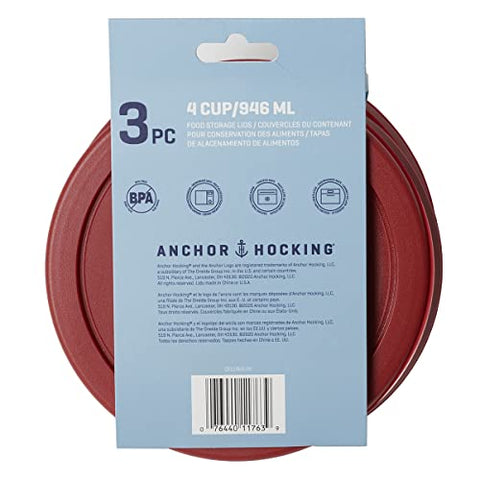 Anchor Hocking lids compatible with Pyrex glass storage for versatile kitchen organization.