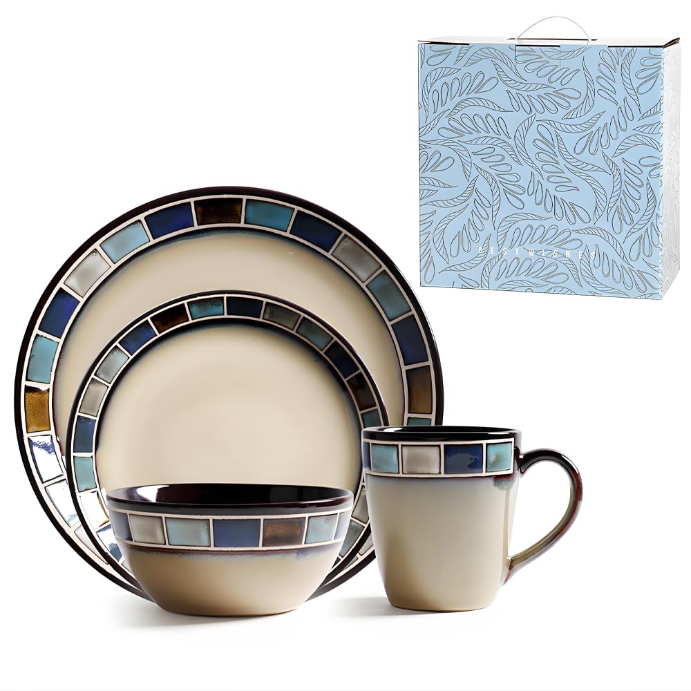 ANCYDPMI blue plate close-up with glossy glaze for daily meals