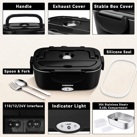 Andmenow compact portable heater fits desks or dashboards.