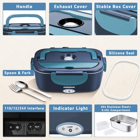Andmenow dark blue compact design offers portable everyday convenience.