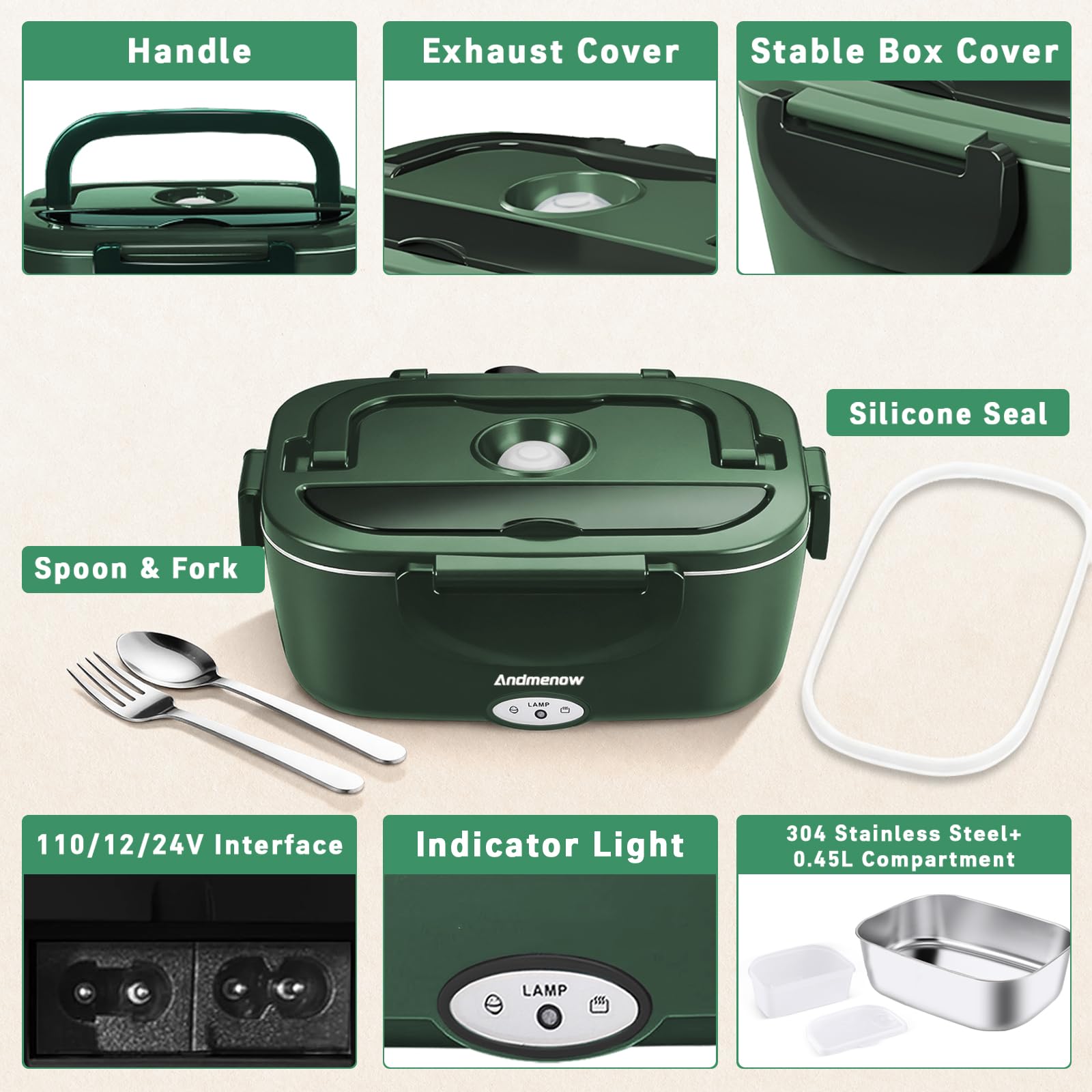 Andmenow insulated lunch bag for convenient transport.