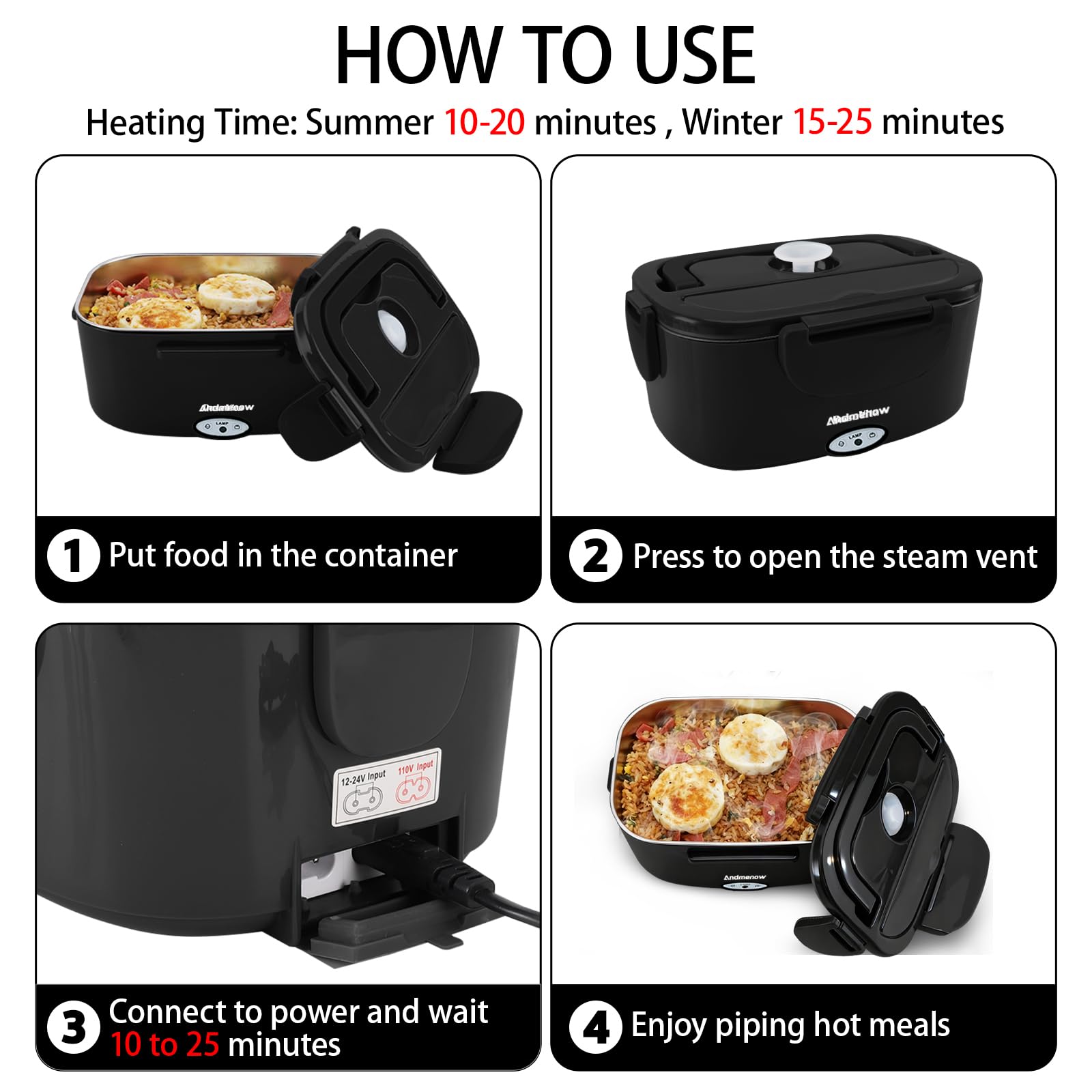 Andmenow insulated bag keeps meals warm during commute.