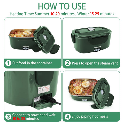 Andmenow removable stainless steel container for easy cleaning.